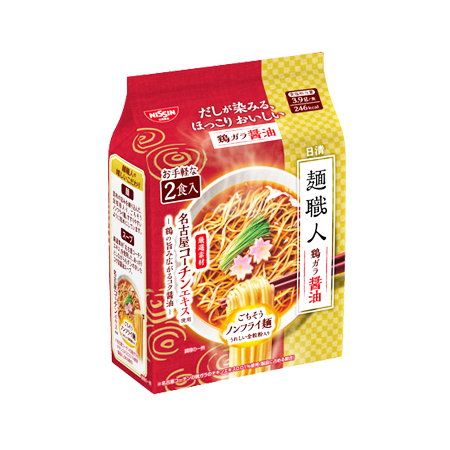 日清 麺職人 鶏ガラ醤油  2食入