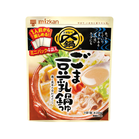 〈☆〉ミツカン 〆まで美味しい ごま豆乳鍋つゆミニパック   1人前×4袋