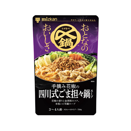 ミツカン 〆鍋 おとなのおいしさ 手摘み花椒の四川式ごま担々鍋スープ  750g