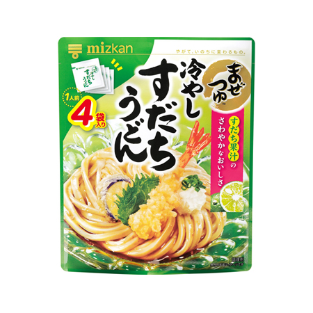 ☆ミツカン まぜつゆ 冷やしすだちうどん  1人前×4袋