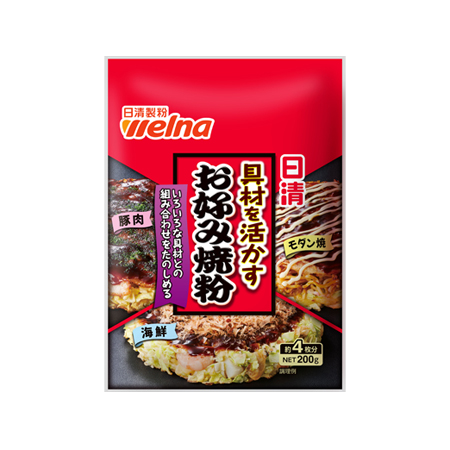 日清製粉ウェルナ 具材を活かすお好み焼粉   200g