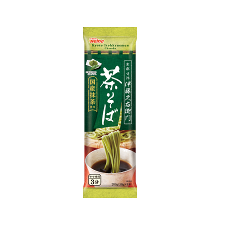 日清製粉ウェルナ 伊藤久右衛門 国産抹茶使用茶そば  200g