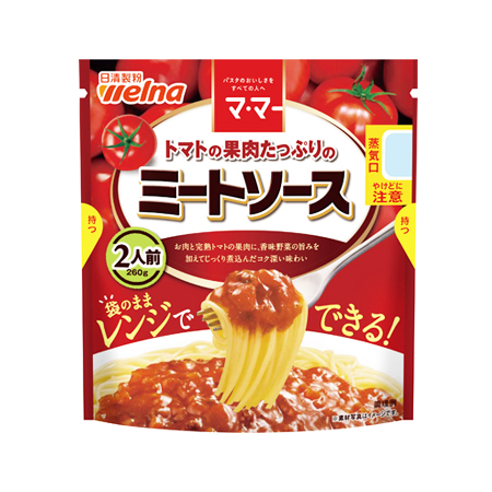 日清製粉ウェルナ マ・マー トマトの果肉たっぷりのミートソース  260g