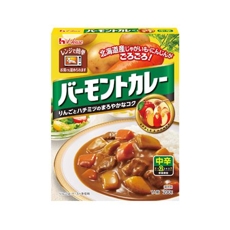 ハウス レトルトバーモントカレー中辛  200g