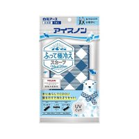 アイスノン ふって極冷えスカーフ ネイビーチェック 1枚