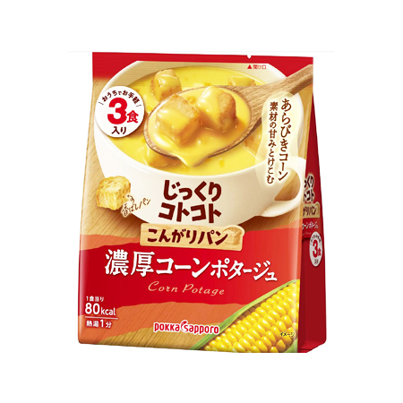ポッカサッポロ こんがりパン濃厚コーンポタージュ  3食入