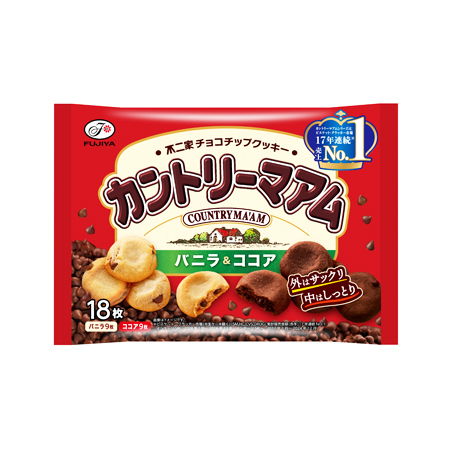 不二家 カントリーマアム（バニラ＆ココア）  18枚入