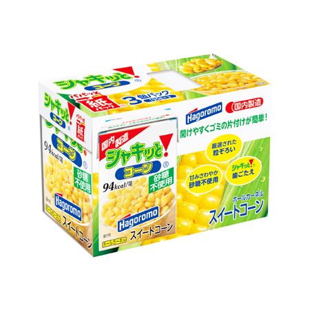 はごろも シャキッとコーンパパっと紙パック  190g×3