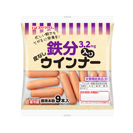 プリマハム 鉄分入り皮なしウインナー 70g