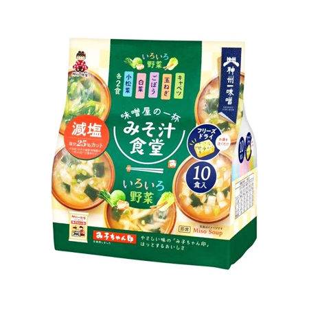 神州一味噌 みそ汁食堂 味噌屋の一杯 いろいろ野菜減塩  10食