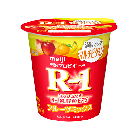明治 プロビオヨーグルトR-1満たすカラダマルチビタミンフルーツミックス  112g
