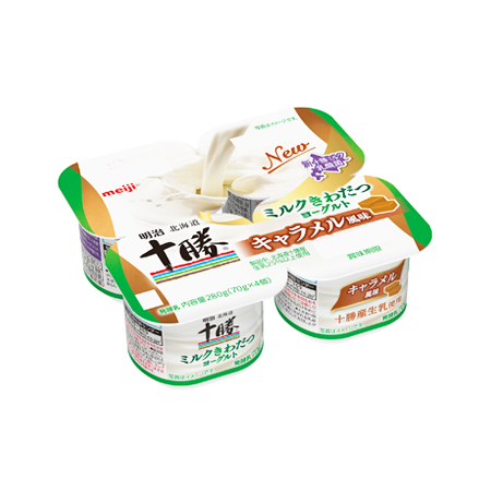 明治 北海道十勝ミルクきわだつヨーグルト キャラメル風味  70g×4