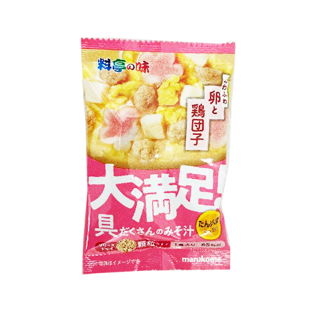 マルコメ 料亭の味 大満足！具だくさんのみそ汁卵と鶏団子  1食