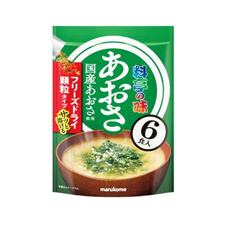 マルコメ フリーズドライ顆粒みそ汁 料亭の味 あおさ  6食入