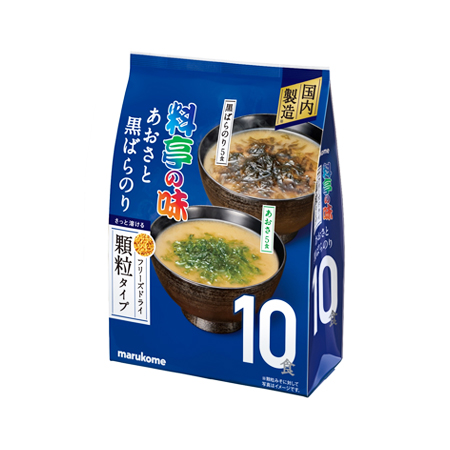 マルコメ お徳用 フリーズドライ顆粒タイプ 料亭の味 あおさと黒ばらのり 10食