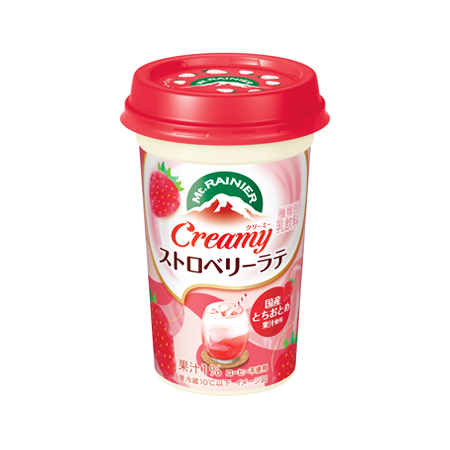 森永 マウントレーニア クリーミー ストロベリーラテ  240ml