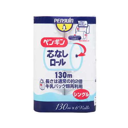 丸富製紙 ペンギン芯なし シングル 6ロール