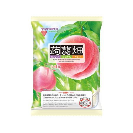 マンナンライフ 蒟蒻畑 白桃味   10個入