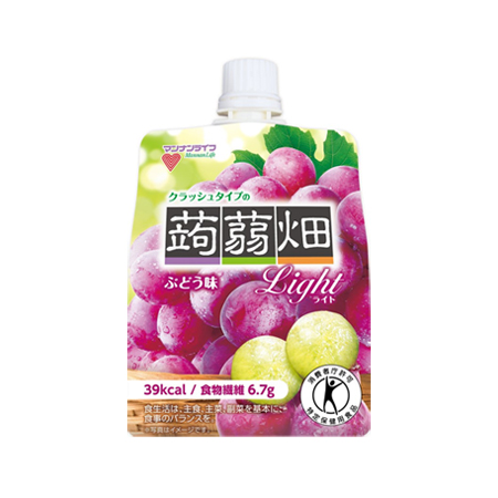 マンナンライフ クラッシュタイプの蒟蒻畑 ライト ぶどう味 150g