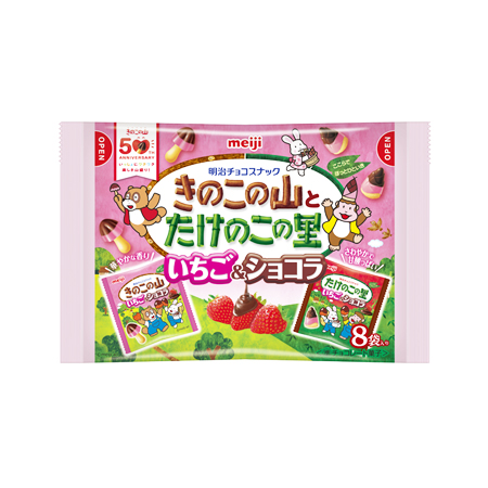 明治 きのこたけのこ いちごショコラ  92g