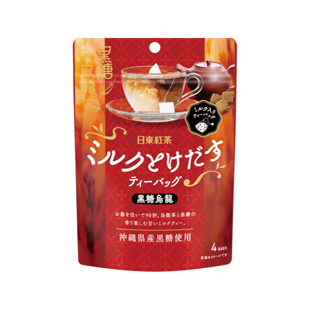 日東紅茶 ミルクとけだすティーバッグ 黒糖烏龍  4P