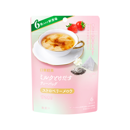 日東紅茶 ミルクとけだすティーバック ストロベリーメロウ   6P