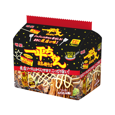 明星 一平ちゃん夜店の焼そば からしマヨ付  5食入