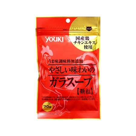 ユウキ やさしい味わいのガラスープ 顆粒 袋  70g