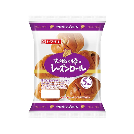 ヤマザキ 大地と緑のレーズンロール  5個入