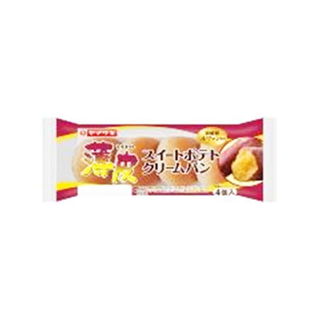 ヤマザキ 薄皮スイートポテトクリームパン  4個