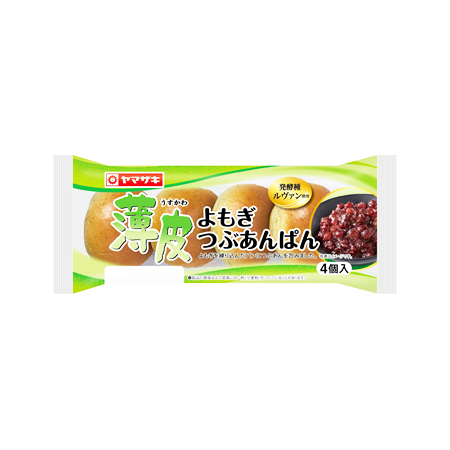 ヤマザキ 薄皮よもぎつぶあんぱん  4個入