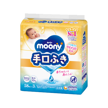 ムーニー 手口ふき つめかえ 58枚×3 174枚