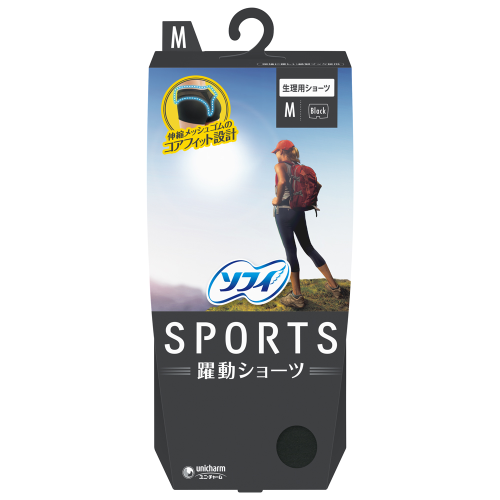 ソフィ SPORTS 躍動ショーツ Mサイズ ブラック 1個
