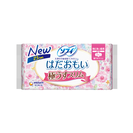 ソフィ はだおもい 極うすスリム 特に多い昼用 羽つき 23cm 20枚