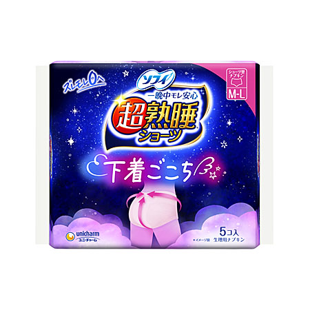 ソフィ 超熟睡ショーツ 特に多い夜用 M～Lサイズ 5枚