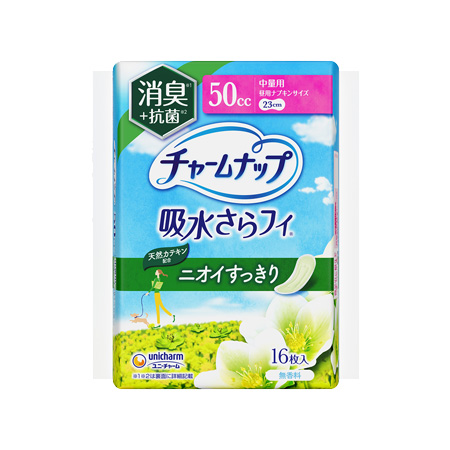 チャームナップ 吸水さらフィ  消臭・抗菌タイプ 中量用 50cc 23ｃｍ 16枚