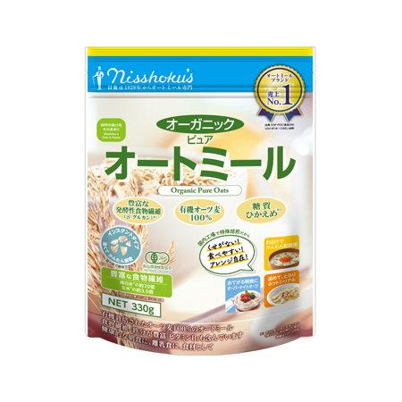 日本食品製造オーガニックピュア オートミール  330g