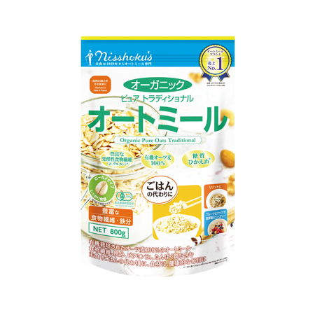 日本食品製造 オーガニックピュアトラディショナルオートミール  800g