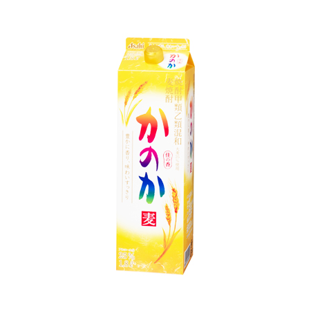 アサヒ 麦焼酎 かのか 25度パック  1800ml