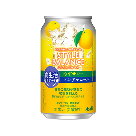 アサヒ スタイルバランス 食生活サポートゆずサワー  350ml