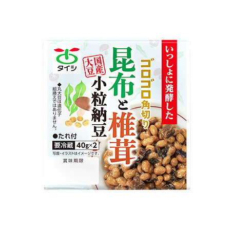 タイシ 昆布と椎茸 小粒納豆  40g×2