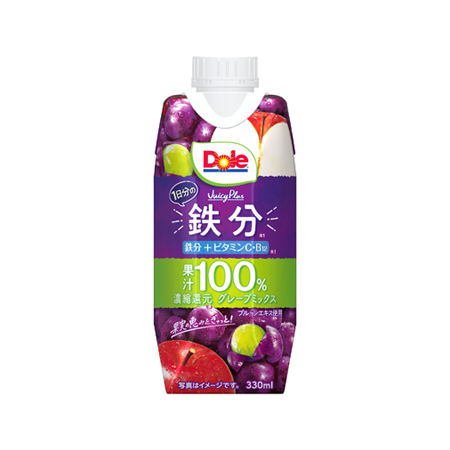 雪印メグミルク Dole JuicyPlus 1日分の鉄分  330ml
