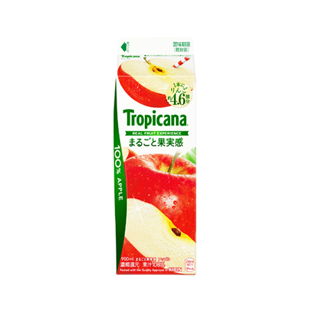 キリン トロピカーナ100% まるごと果実感 アップル 900ml