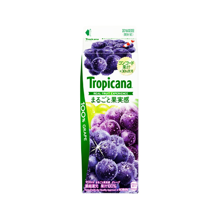 キリン トロピカーナ 100% まるごと果実感 グレープ 900ml