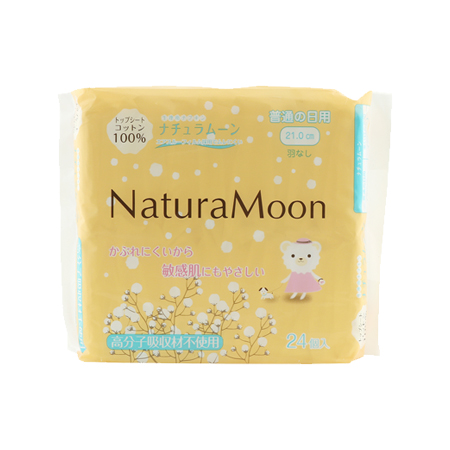 ナチュラムーン生理用品普通の日用羽なし２４枚