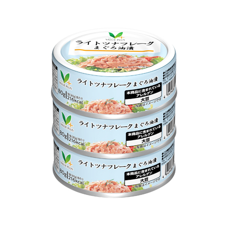Vマーク ライトツナフレーク まぐろ油漬 3缶