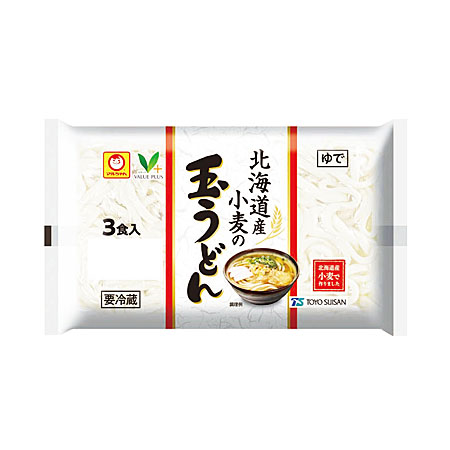 Vマーク 北海道産小麦の玉うどん  3食入