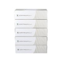 Vマーク 肌ざわりやわらかティシュー 180組×5個