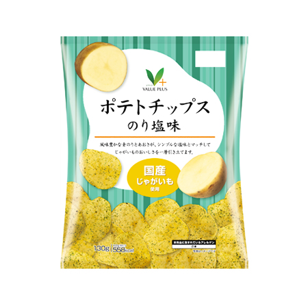 Vマーク ポテトチップス のり塩味   130g