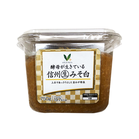Vマーク 酵母が生きている信州生みそ 白  750g